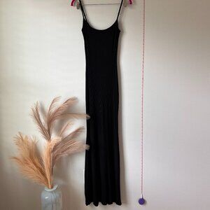 SKIMS Fits Everybody Long Black Dress | Size M